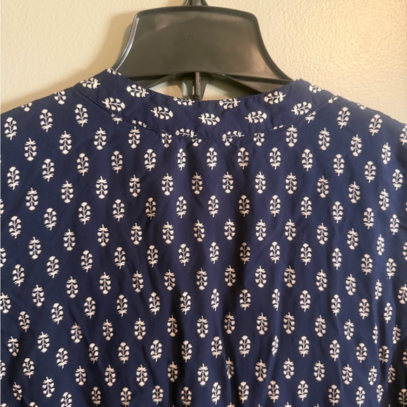 beachlunchlounge Navy Blue White Floral Sleeveless Flowy Boho dress size XL - Picture 9 of 11